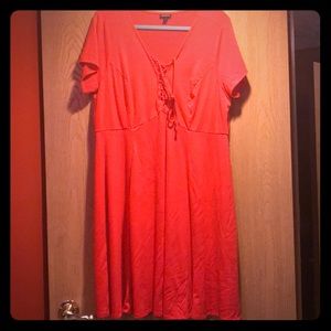 Torrid lace up front dress.